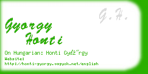 gyorgy honti business card